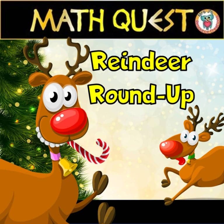 Elementary school Game | Christmas Math Quest: Reindeer Round-Up
