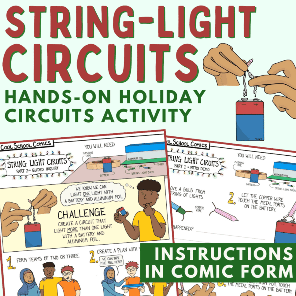 Elementary school Lesson Package | Holiday String Lights Circuits Activity (Bundle)
