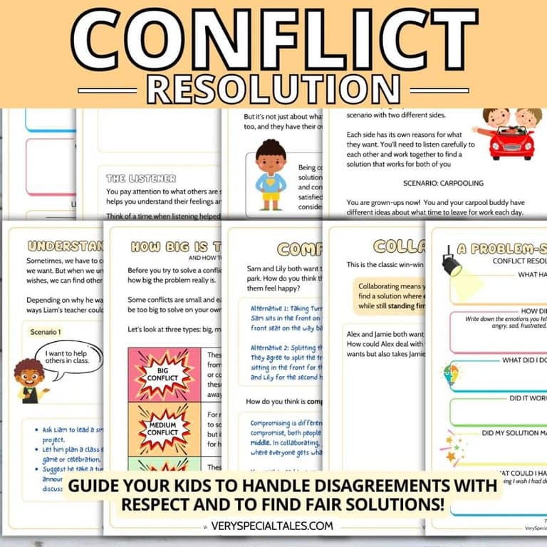 Elementary school Workbook | Conflict Resolution for Kids