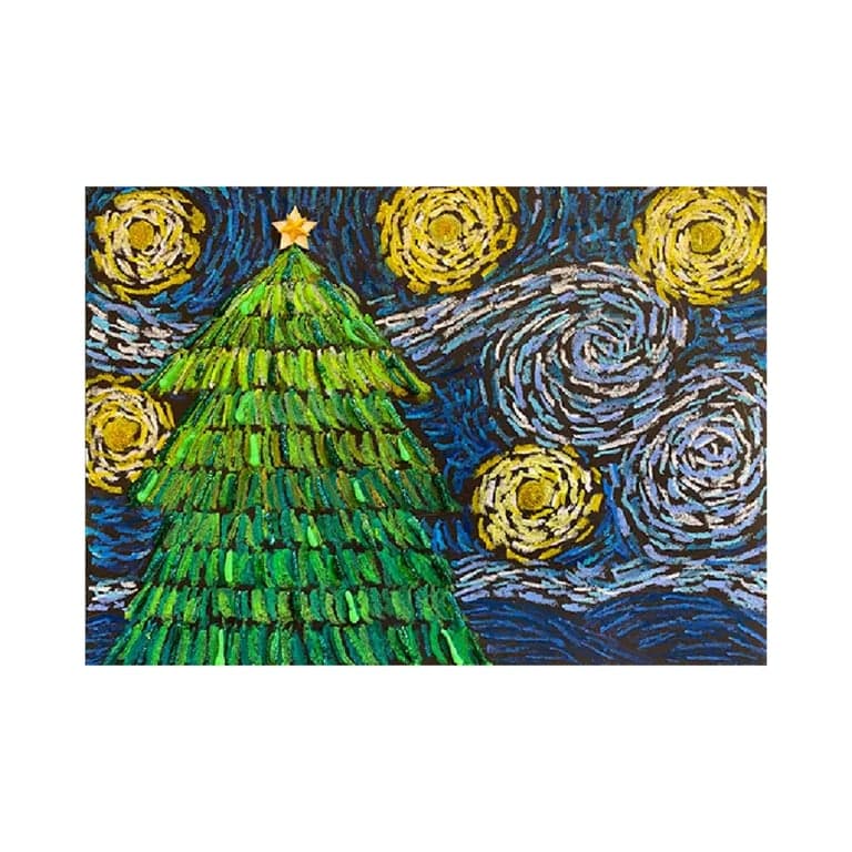 Elementary school Lesson Idea | Van Gogh – Starry Night Christmas