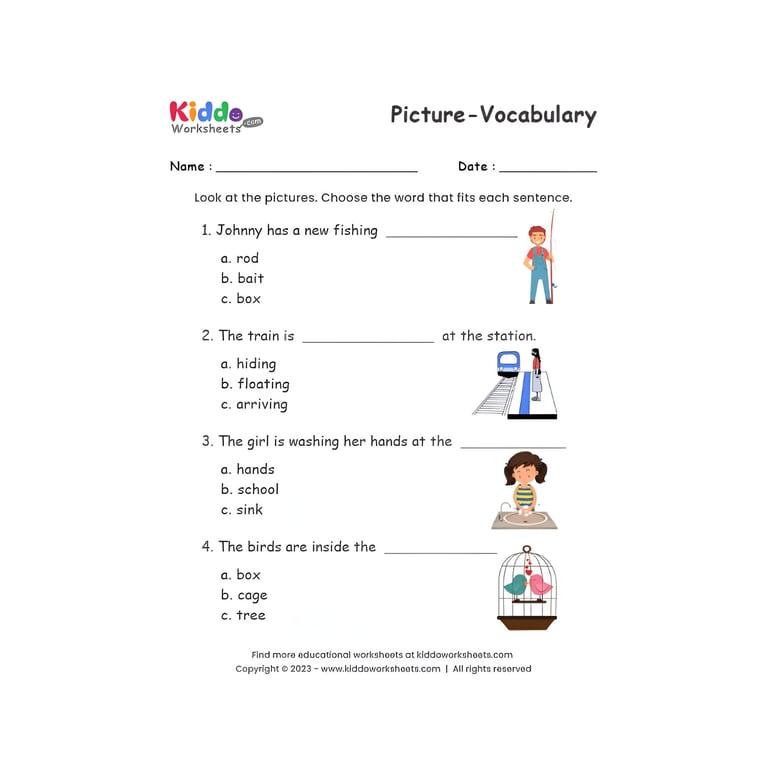 Elementary school Worksheet | ESL Picture Vocabulary
