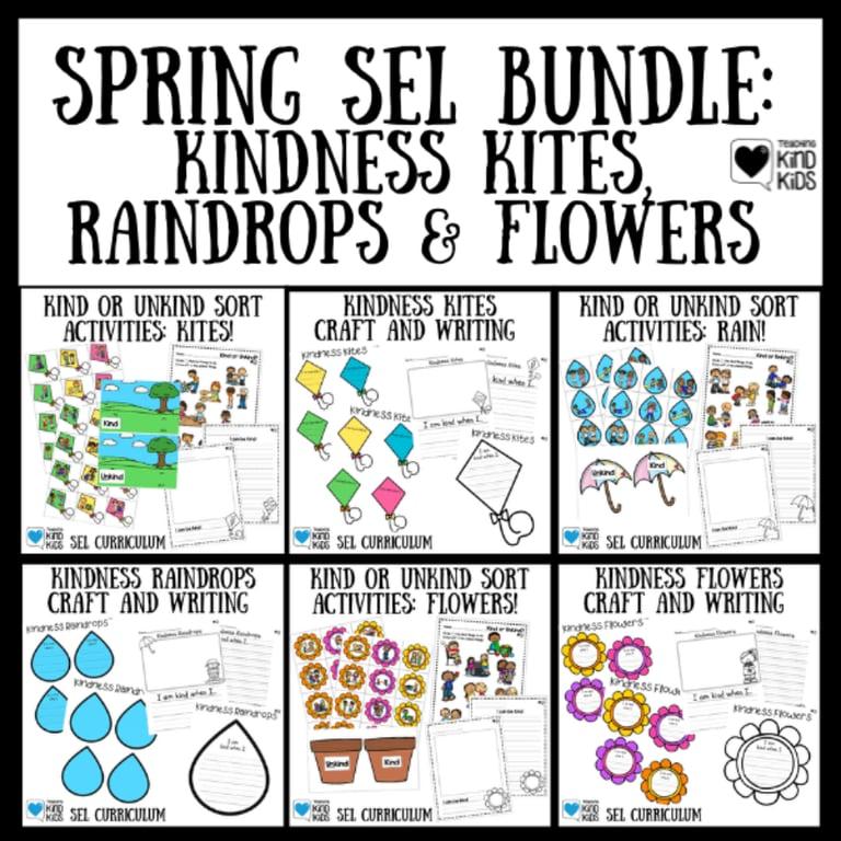 Elementary school Lesson Package | Spring Kindness SEL Bundle to Teach Kindness & Character