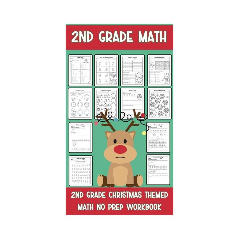 Elementary school Workbook | 2nd Grade Math Christmas Themed