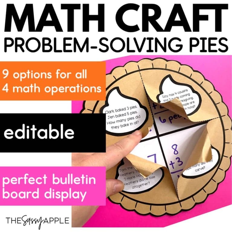 Elementary school Material | Thanksgiving Math Craft Activities
