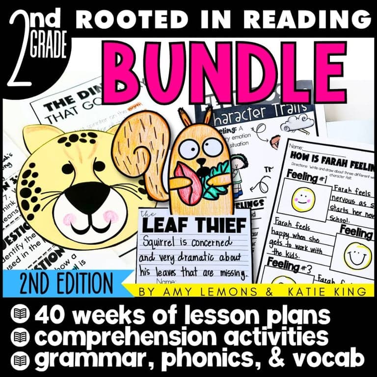 Elementary school Lesson Package | 2nd Grade Rooted in Reading Bundle for the Year (2nd Edition)