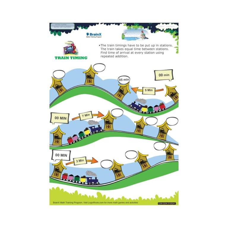 Elementary school Worksheet | Train Timing