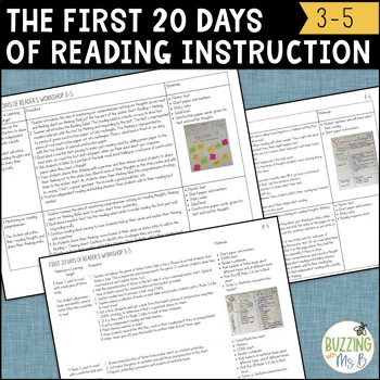 Elementary school Lesson Idea | First 20 Days of Reading Lesson Plans and Tools