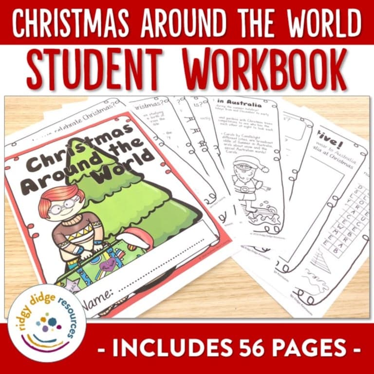 Elementary school Workbook | Christmas Around the World Student Workbook