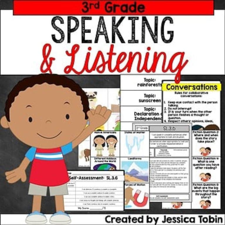 Elementary school Lesson Package | 3rd Grade Speaking and Listening