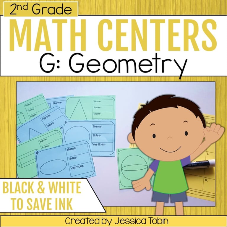 Elementary school Material | 2nd Grade Geometry Math Centers
