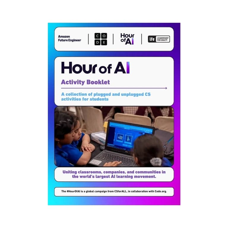 Elementary school Lesson Idea | Hour of AI Activity Booklet