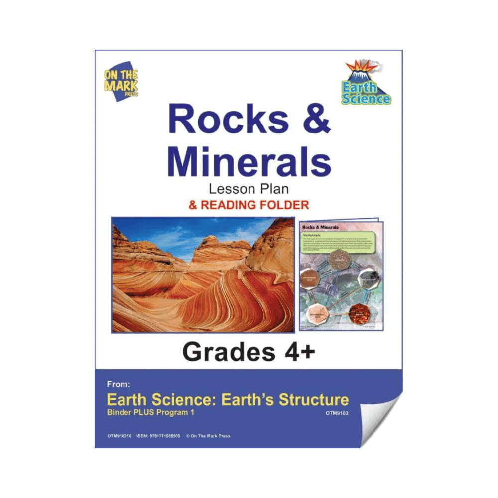 Elementary school Workbook | Rocks & Minerals Activities & Fast Fact Reading Folder Grades 4+