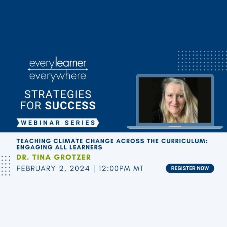 Elementary school Webinar | Teaching Climate Change Across the Curriculum: Engaging All Learners