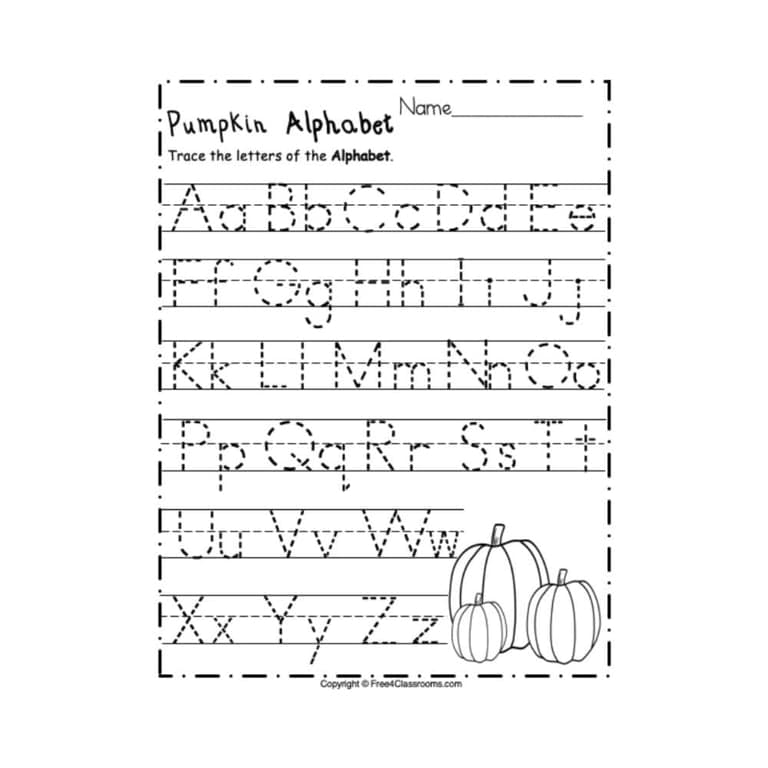Elementary school Worksheet | Free Alphabet Trace Letters for Pre-K and Kinder