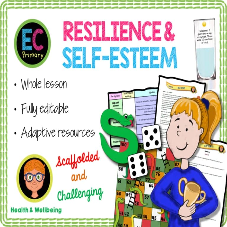 Elementary school Lesson Package | Resilience and Self Esteem