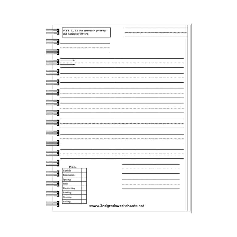Elementary school Worksheet | Parts of a Letter
