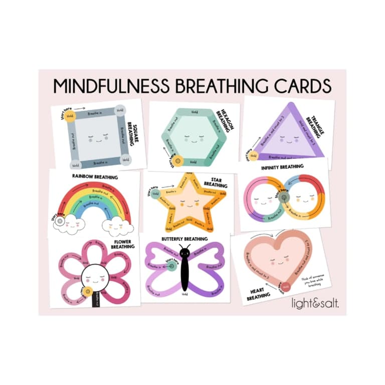Elementary school Material | Mindfulness Breathing Exercises Activities for Kids