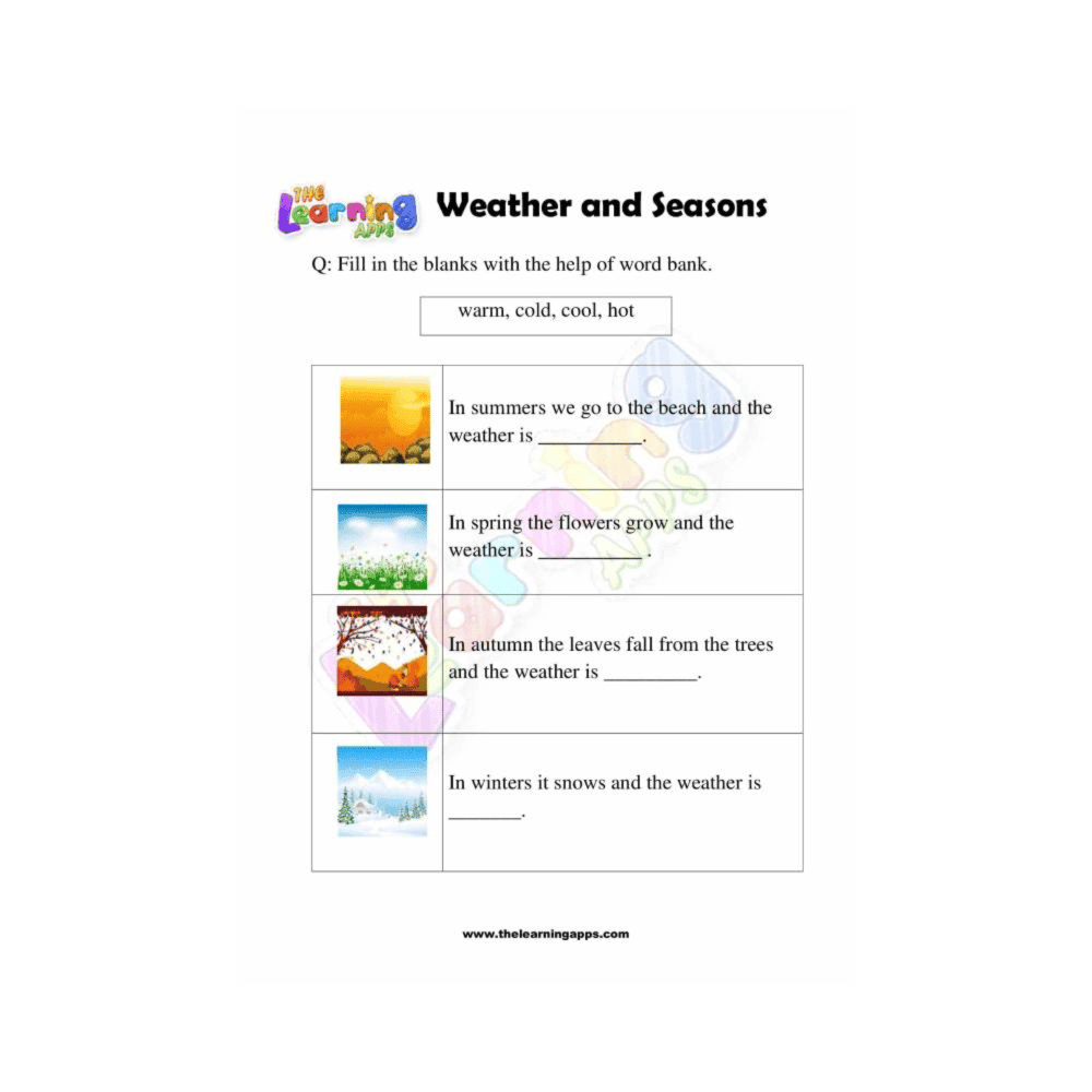 Elementary school Worksheet | Severe Weather for Kindergarten