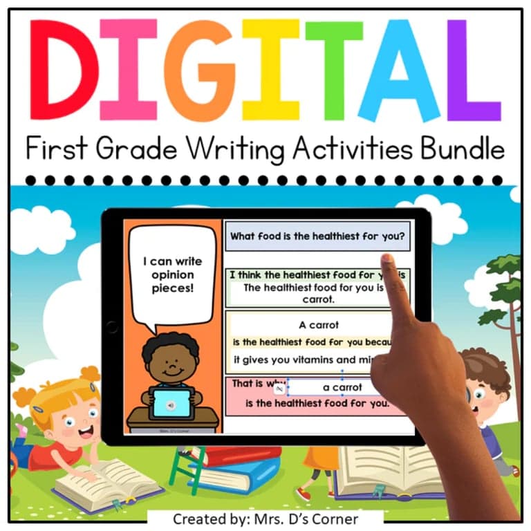 Elementary school Lesson Package | First Grade Writing Standards-Aligned Digital Activity Bundle