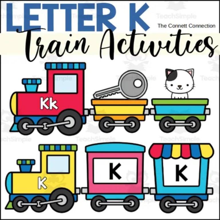 Elementary school Worksheet | Letter K Trains