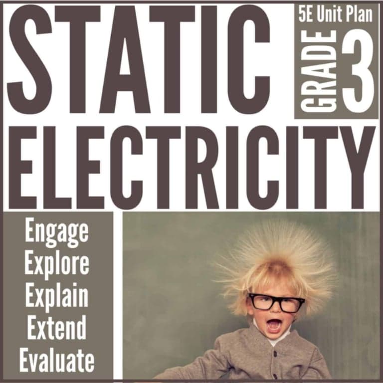 Elementary school Lesson Package | Static Electricity 5E Unit Plan for Third Grade
