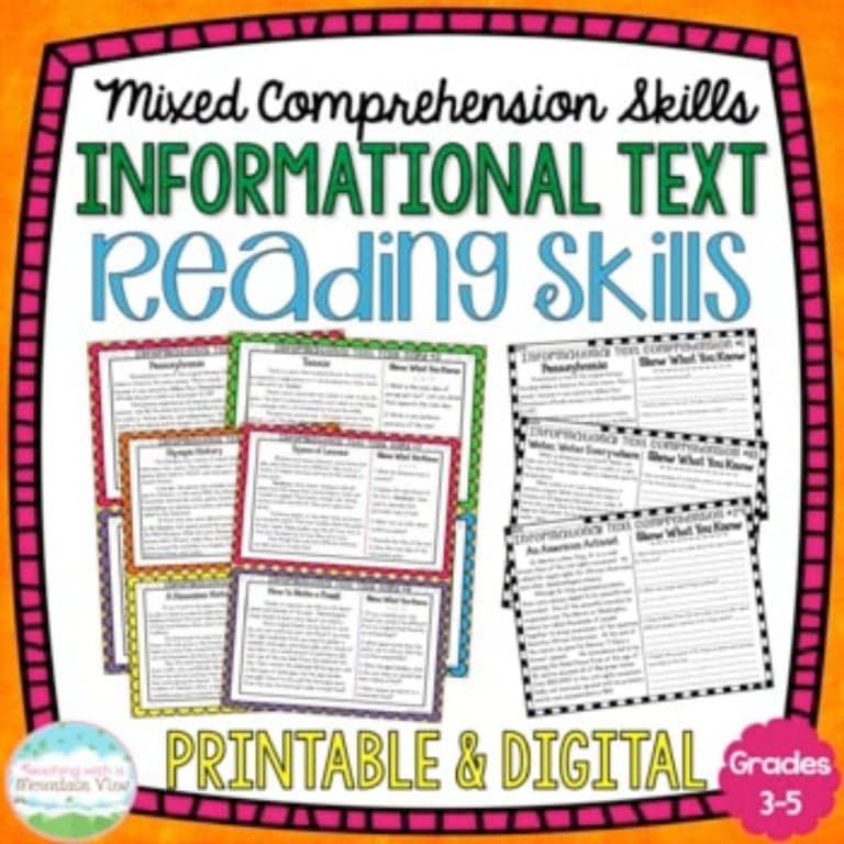 Elementary school Lesson Package | Reading Comprehension Passages - Informational Text