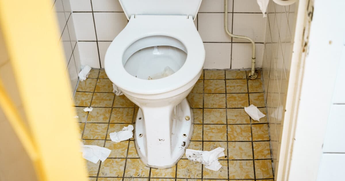 Students avoid dirty and noisy school toilets