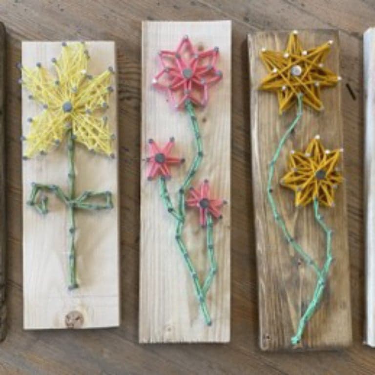 Elementary school Lesson Idea | Flower String Art