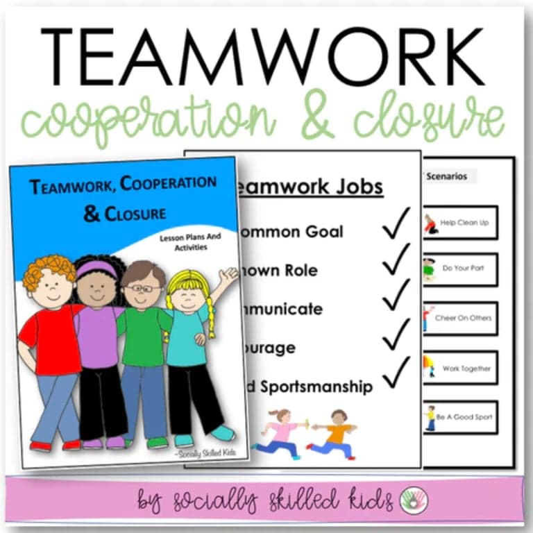 Elementary school Lesson Package | Teamwork, Cooperation, and Closure for K-5th
