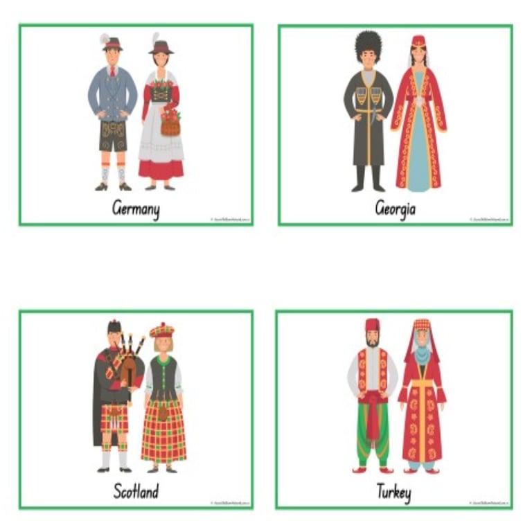 Elementary school Poster | Costumes Around the World Posters