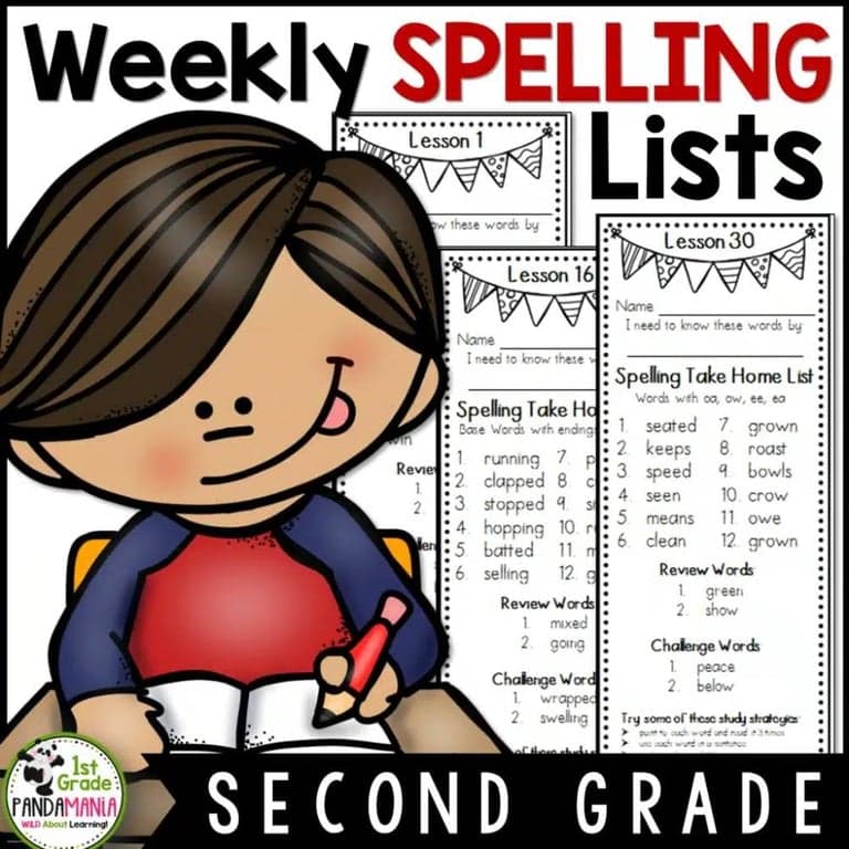 Elementary school Material | Journeys 2nd Grade Spelling Lists (Weekly)