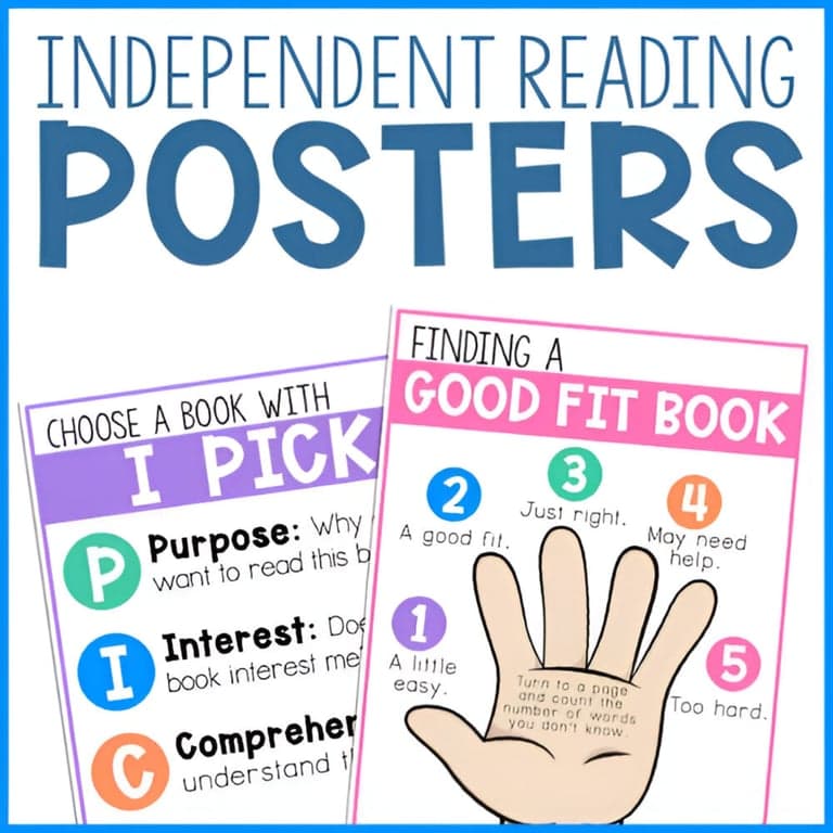Elementary school Poster | Independent Reading