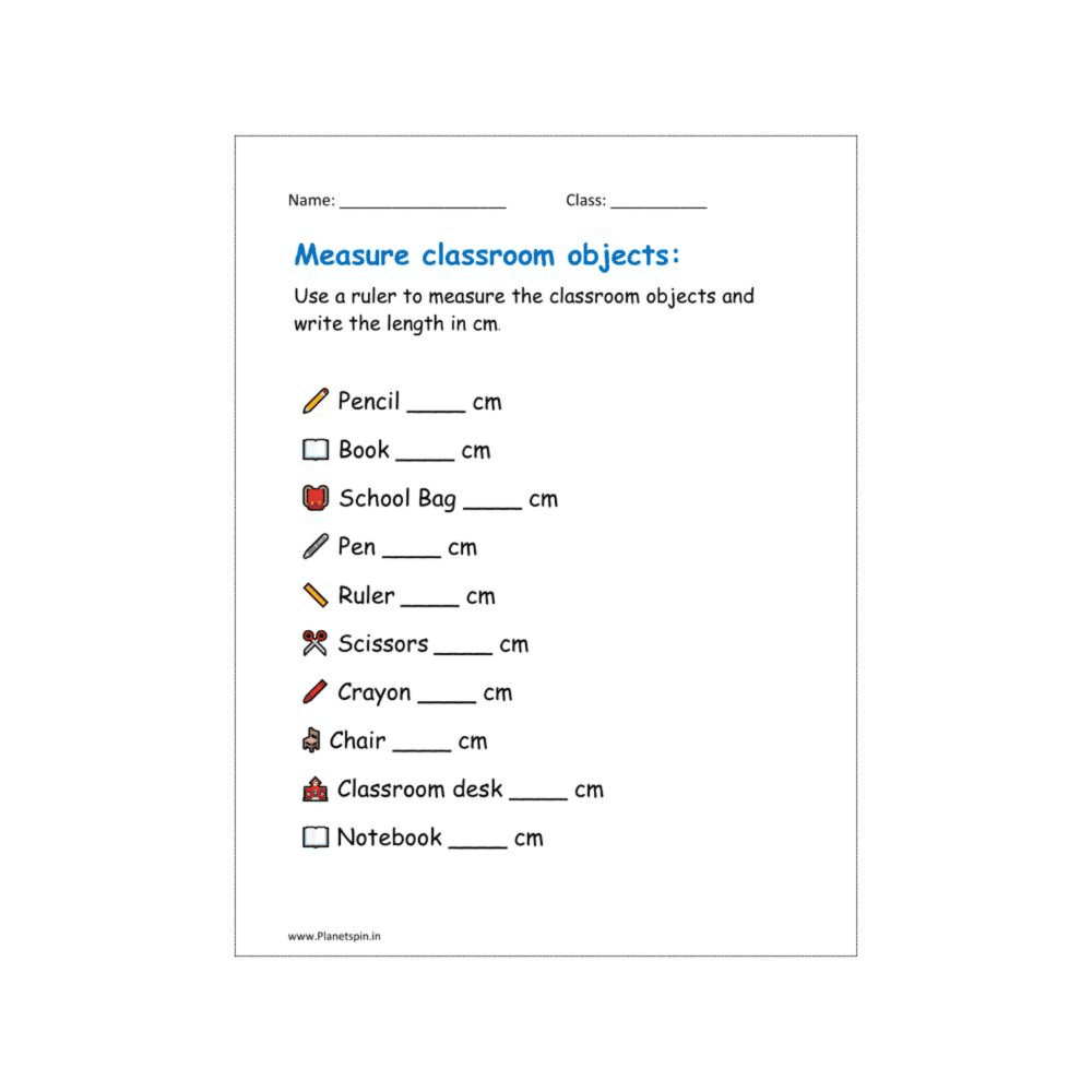 Elementary school Worksheet | Length and Height for Kindergarten
