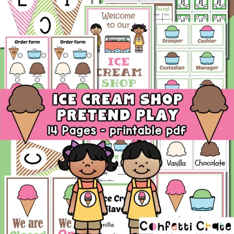 Elementary school Material | Ice Cream Shop Play Pack - Printable PDF