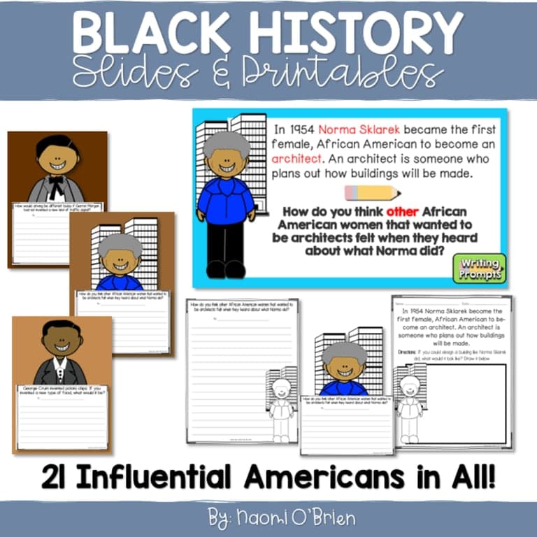Elementary school Lesson Package | Black History Slides and Printables