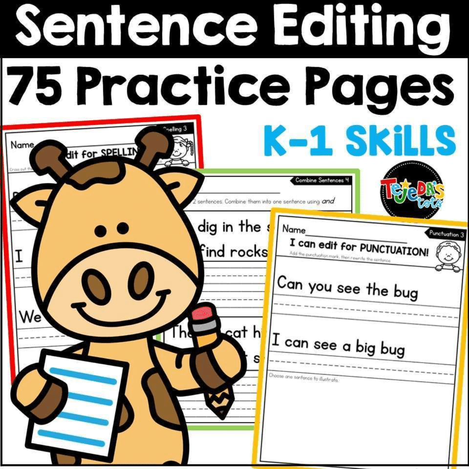 Elementary school Worksheet | Editing Sentences Capitalization and Punctuation