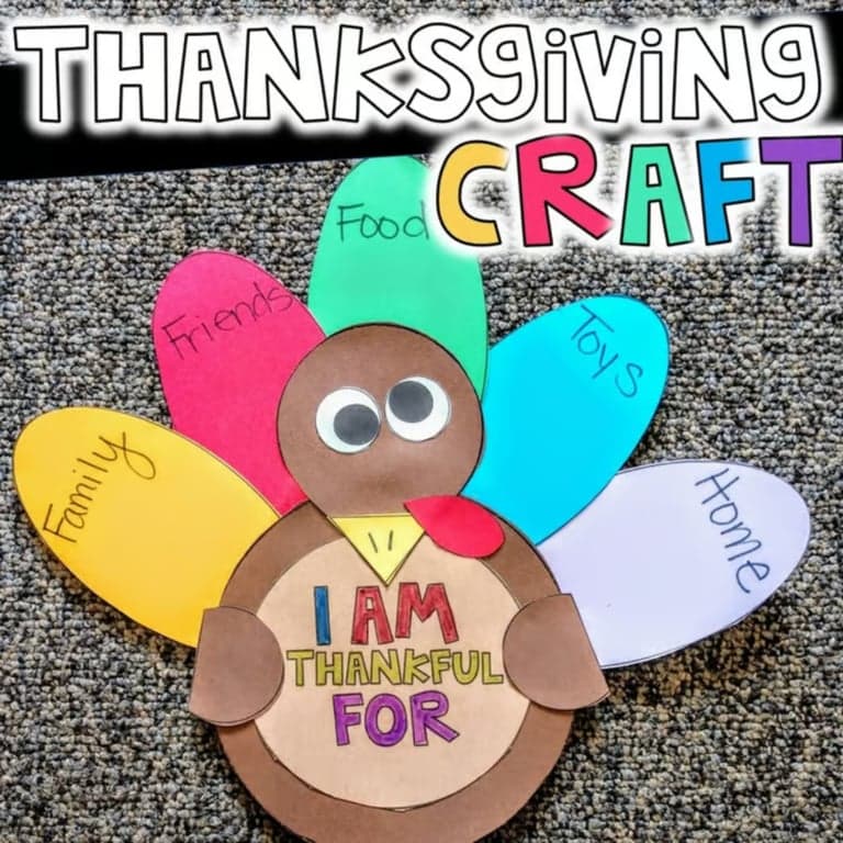 Elementary school Material | Thanksgiving Craft – Print and Go!