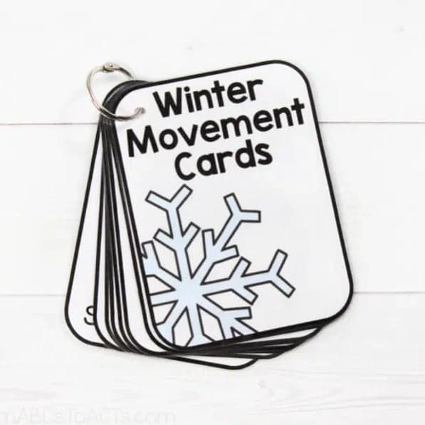 Elementary school Energizer | Winter Movement Cards