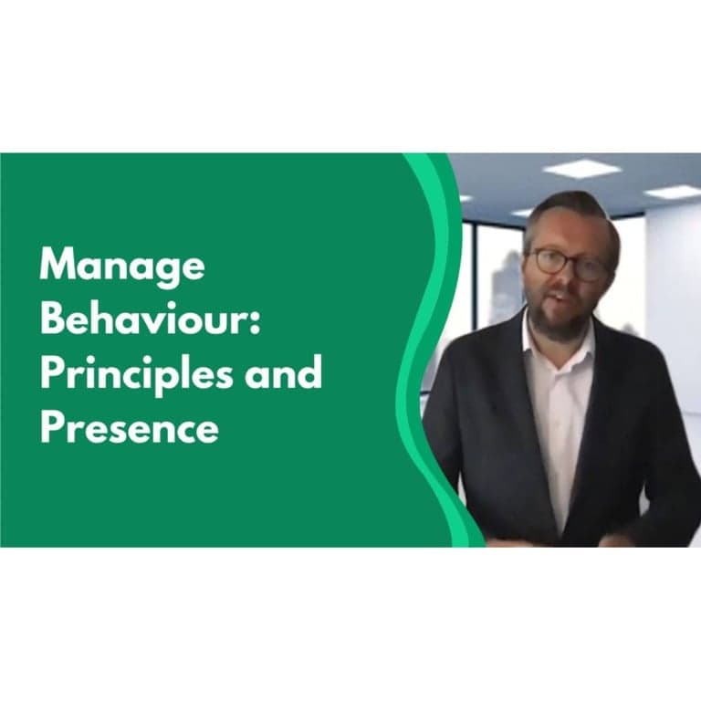 Elementary school Course | Manage Behaviour: Principles and Presence 