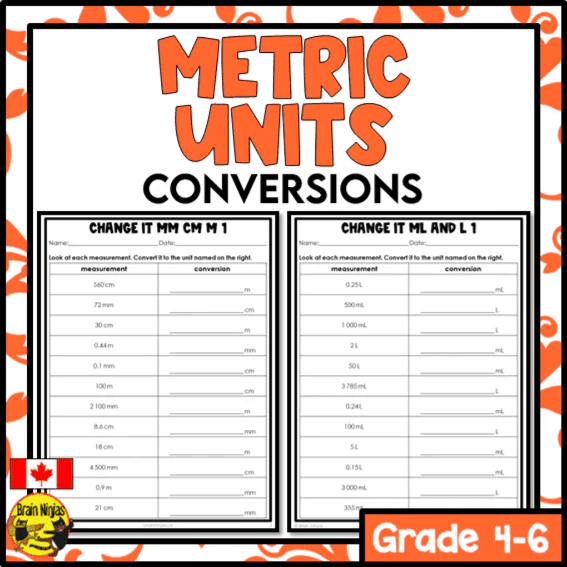 Elementary school Worksheet | Metric Conversions