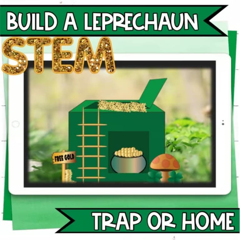 Elementary school Lesson Package | Digital Leprechaun Trap – March STEM Activity