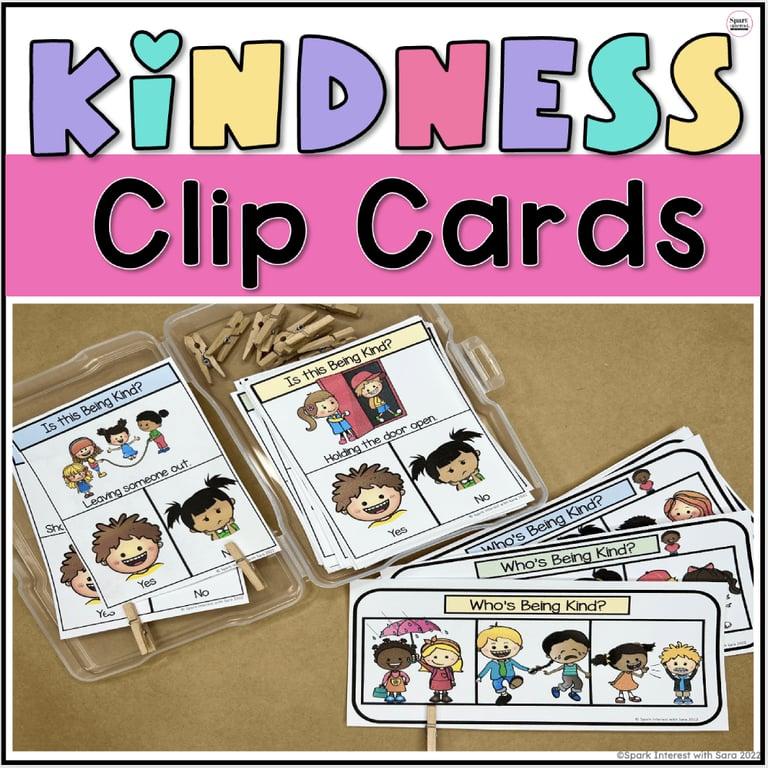 Elementary school Material | Kindness Clip Cards
