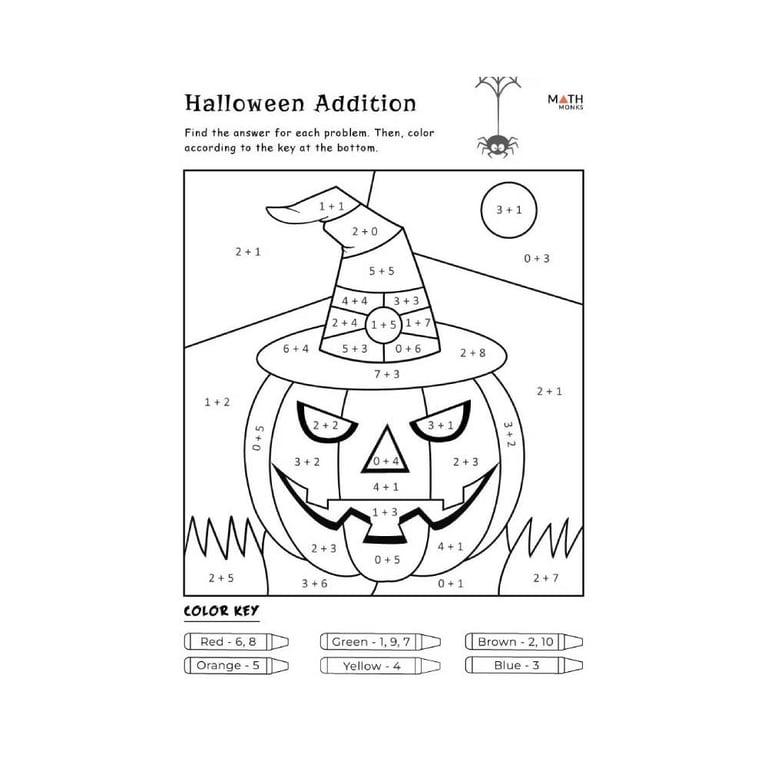 Elementary school Worksheet | Halloween Addition