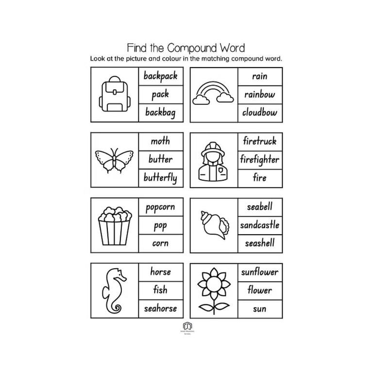 Elementary school Worksheet | Find the Compound Word