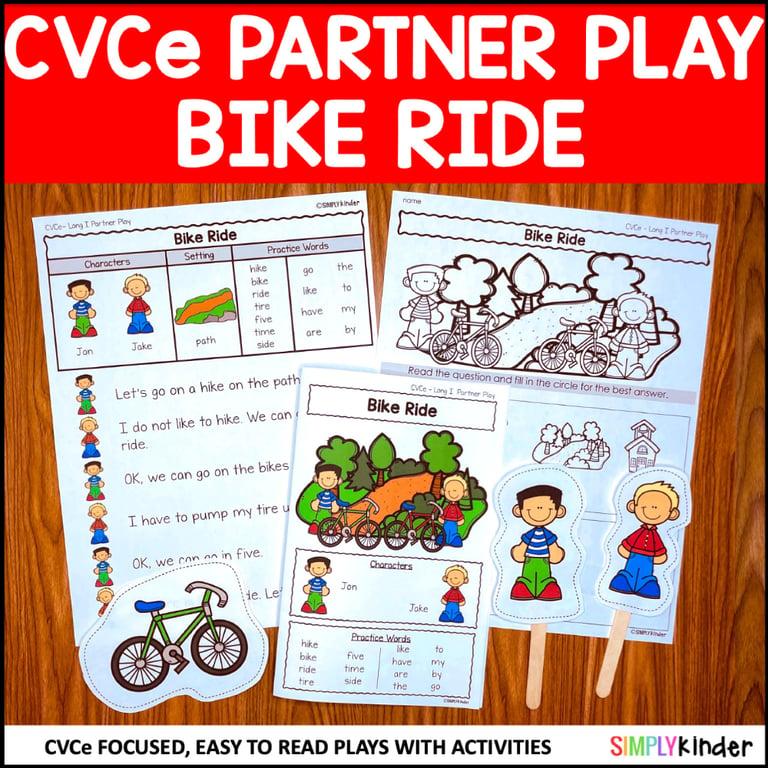 Elementary school Material | CVCe Long Readers Theater for Kindergarten Bike Ride