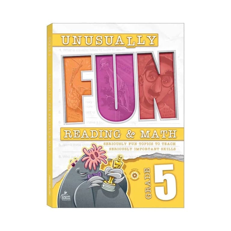 Elementary school Workbook | Unusually Fun Reading & Math Workbook Grade 5