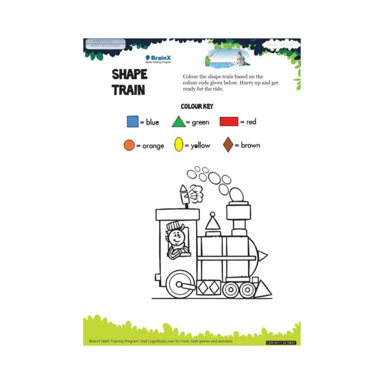 Elementary school Worksheet | Shape Train